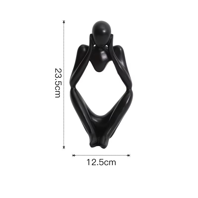 Nordic Abstract Sculpture Thinker Statue Resin Woman Figurine Office Home Decoration Accessories Decor Crafts Modern Art
