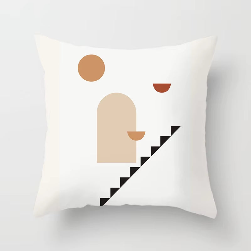 Brand New Nordic Simple Abstract Line Drawings Cushion Cases Morandi Decorative Pillows Case Modern Livingroom Sofa Throw Pillow
