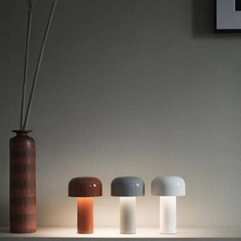Mushroom beside Lamp - Bellhop Portable LED Table Lamp