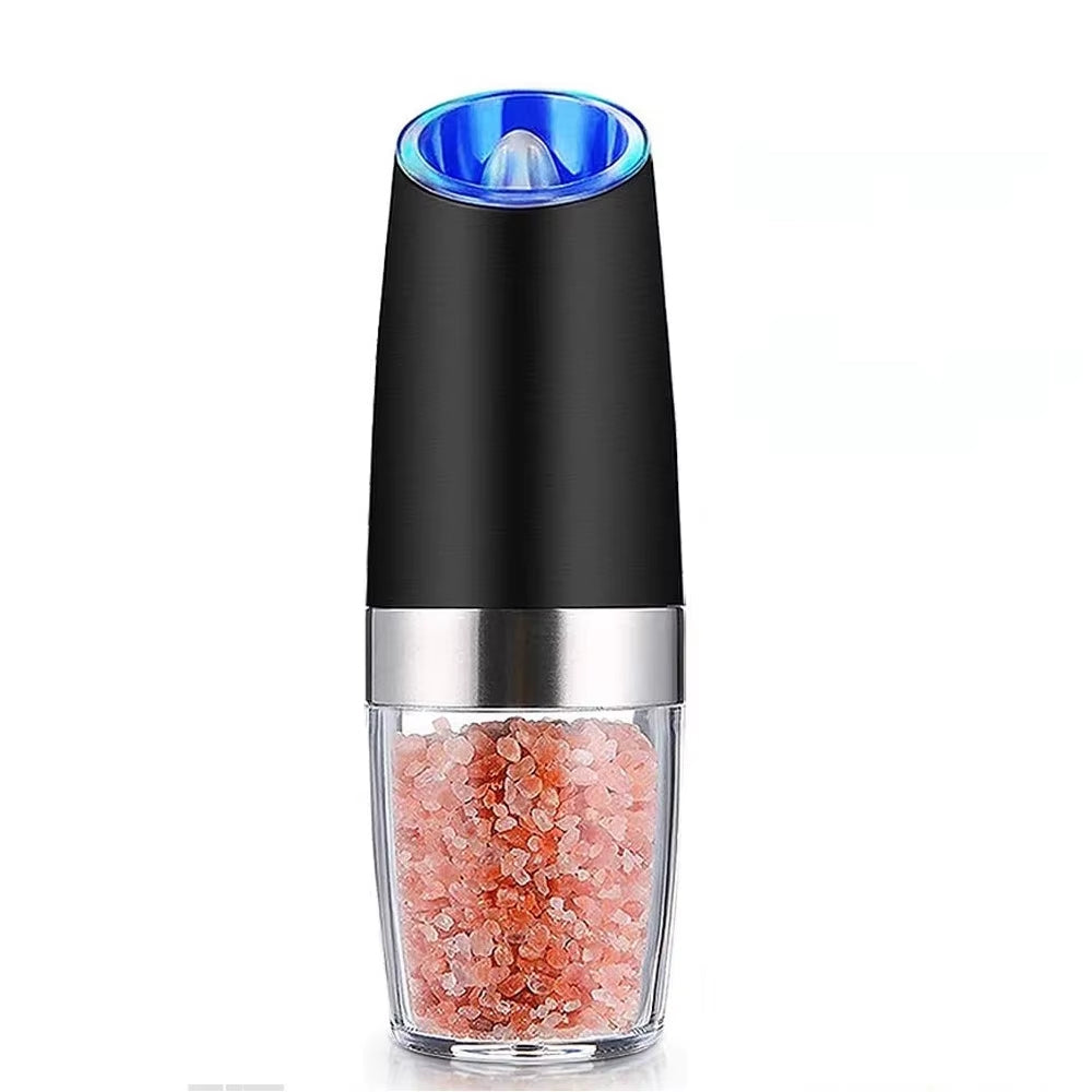 Electric Automatic Mill Spice Salt and Pepper Grinder Gravity LED Light Adjustable Coarseness Kitchen Steak Tool Sets