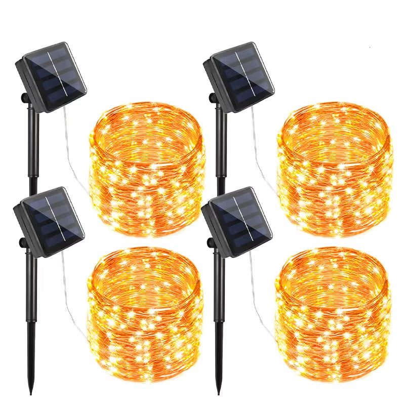 7M/12M/22/32M Solar Led Fairy Light Outdoor Festoon Led Waterproof Garland String Lights Christmas Party Garden Solar Lamp Decor