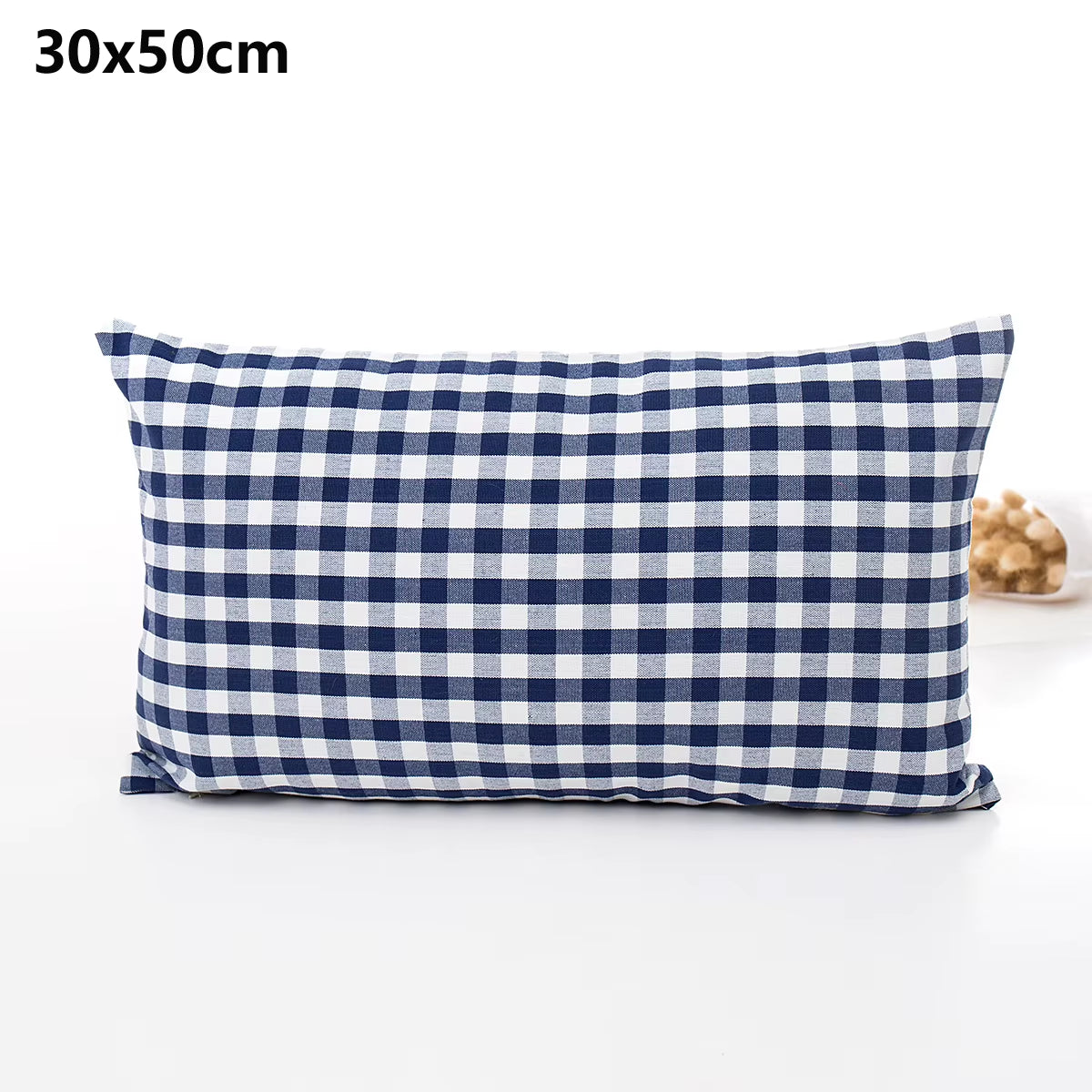Plaid Sofa Cushion Cover 30X50/45X45CM Blue Red Coffee Orange Strip Home Hotel Office Couch Seat Decor Waist Throw Pillow Case