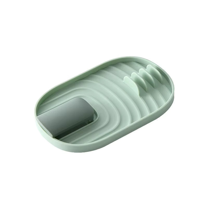 1Pc Green/Pink/Bule/Pink Silicone Nordic Style Pot Lid Shovel Storage Rack Practical Multifunctional Kitchen Supply Non Slip