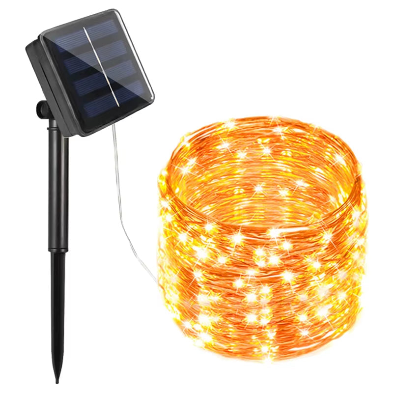 7M/12M/22/32M Solar Led Fairy Light Outdoor Festoon Led Waterproof Garland String Lights Christmas Party Garden Solar Lamp Decor