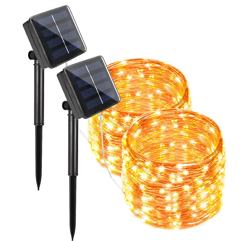 7M/12M/22/32M Solar Led Fairy Light Outdoor Festoon Led Waterproof Garland String Lights Christmas Party Garden Solar Lamp Decor