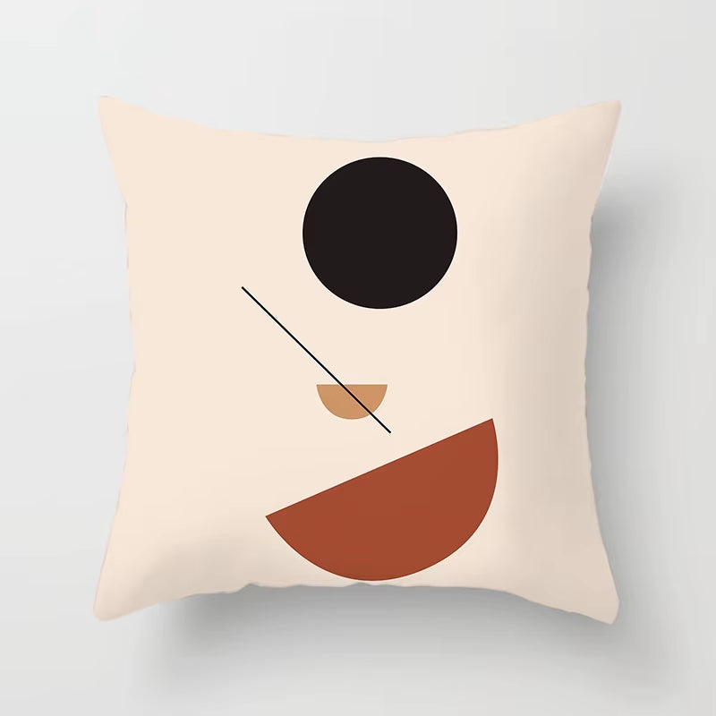 Brand New Nordic Simple Abstract Line Drawings Cushion Cases Morandi Decorative Pillows Case Modern Livingroom Sofa Throw Pillow