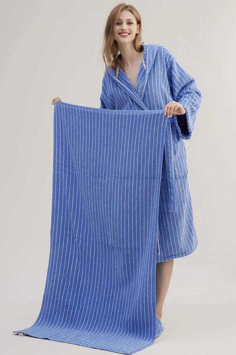 Retro Soft 100% Long-Stapled Cotton Striped Bath Towel