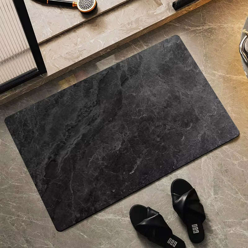 Bathroom Mat Absorbent Diatomite Bathroom Rug Foot Mat Quickly Drying Floor Mat Oilproof Kitchen Mat Non-Slip Bath Rug Doormat