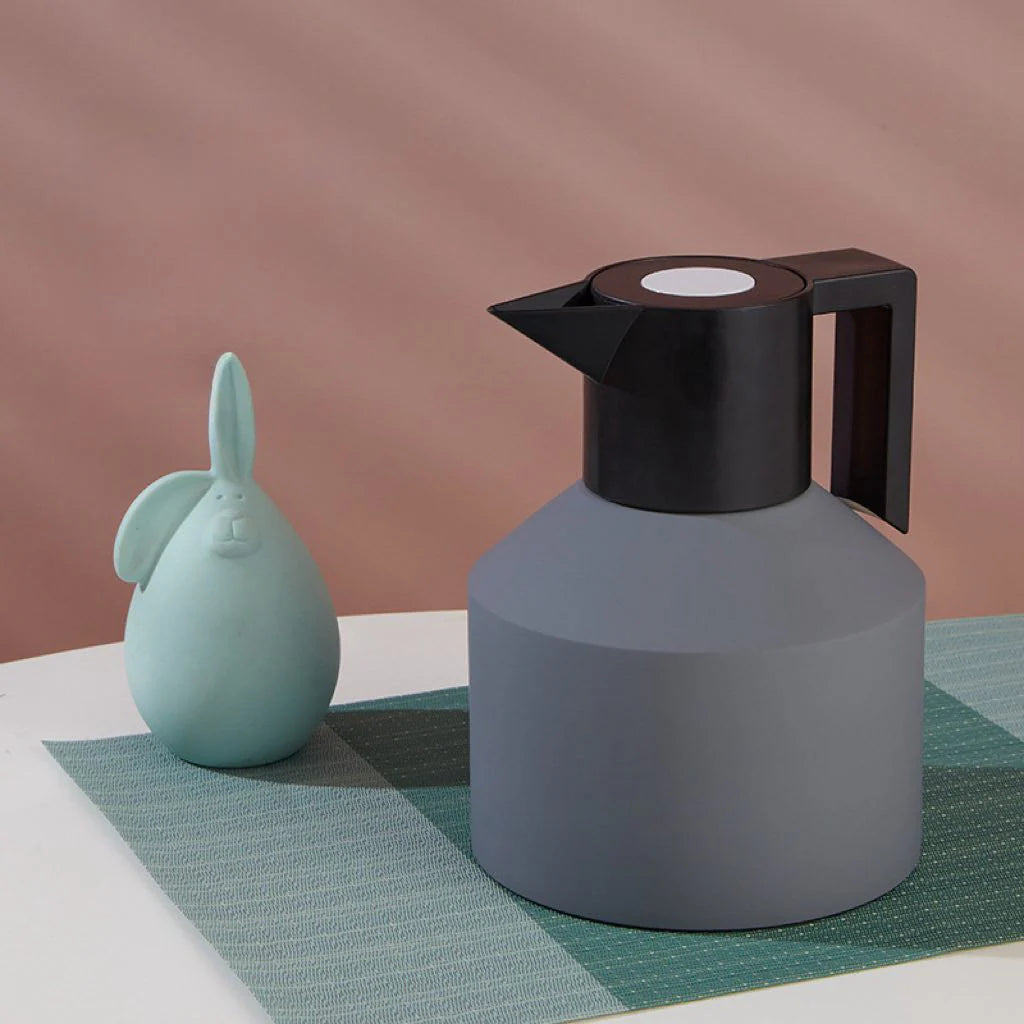 Insulated Geometric Water Pitcher - Large Thermal Jug for Cold or Hot Beverages