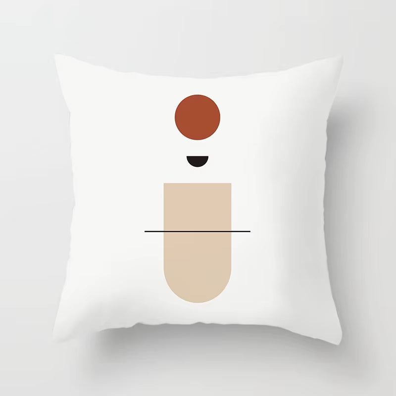 Brand New Nordic Simple Abstract Line Drawings Cushion Cases Morandi Decorative Pillows Case Modern Livingroom Sofa Throw Pillow