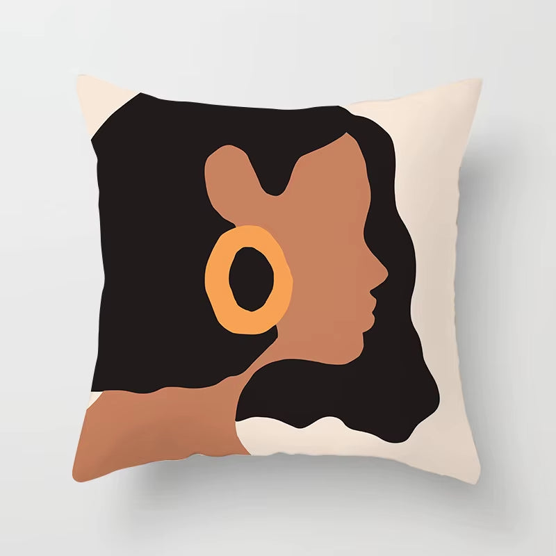 Brand New Nordic Simple Abstract Line Drawings Cushion Cases Morandi Decorative Pillows Case Modern Livingroom Sofa Throw Pillow
