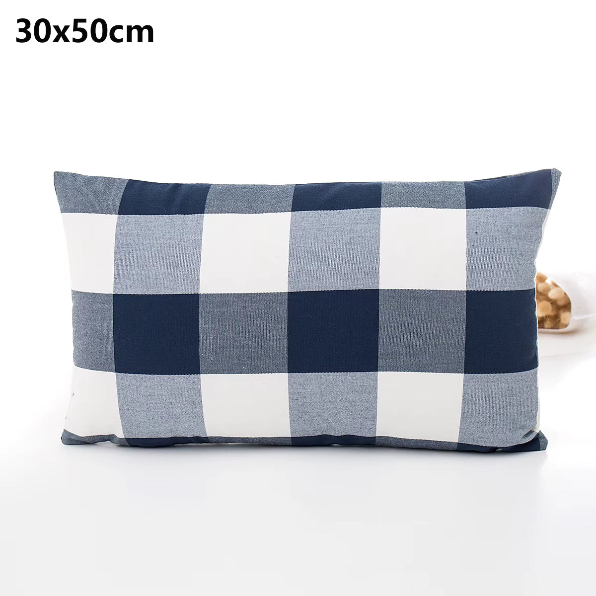 Plaid Sofa Cushion Cover 30X50/45X45CM Blue Red Coffee Orange Strip Home Hotel Office Couch Seat Decor Waist Throw Pillow Case