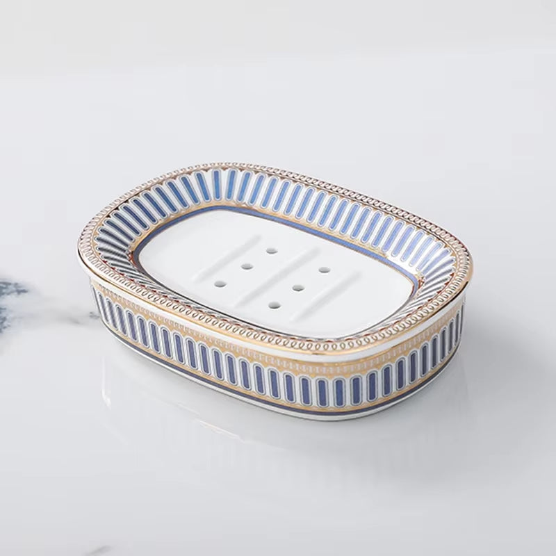 Nordic Light Luxury Ceramic Soap Dish Soap Container Jewelry Watch Storage Rack Hotel Household Shower Tray Bathroom Decoration