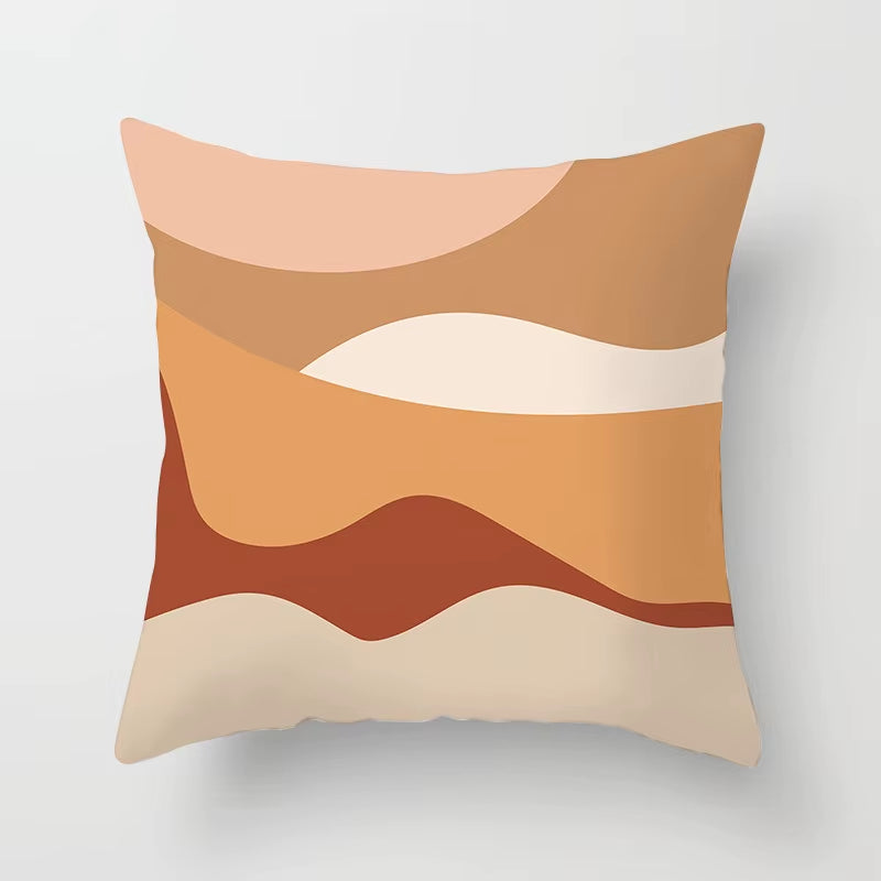 Brand New Nordic Simple Abstract Line Drawings Cushion Cases Morandi Decorative Pillows Case Modern Livingroom Sofa Throw Pillow
