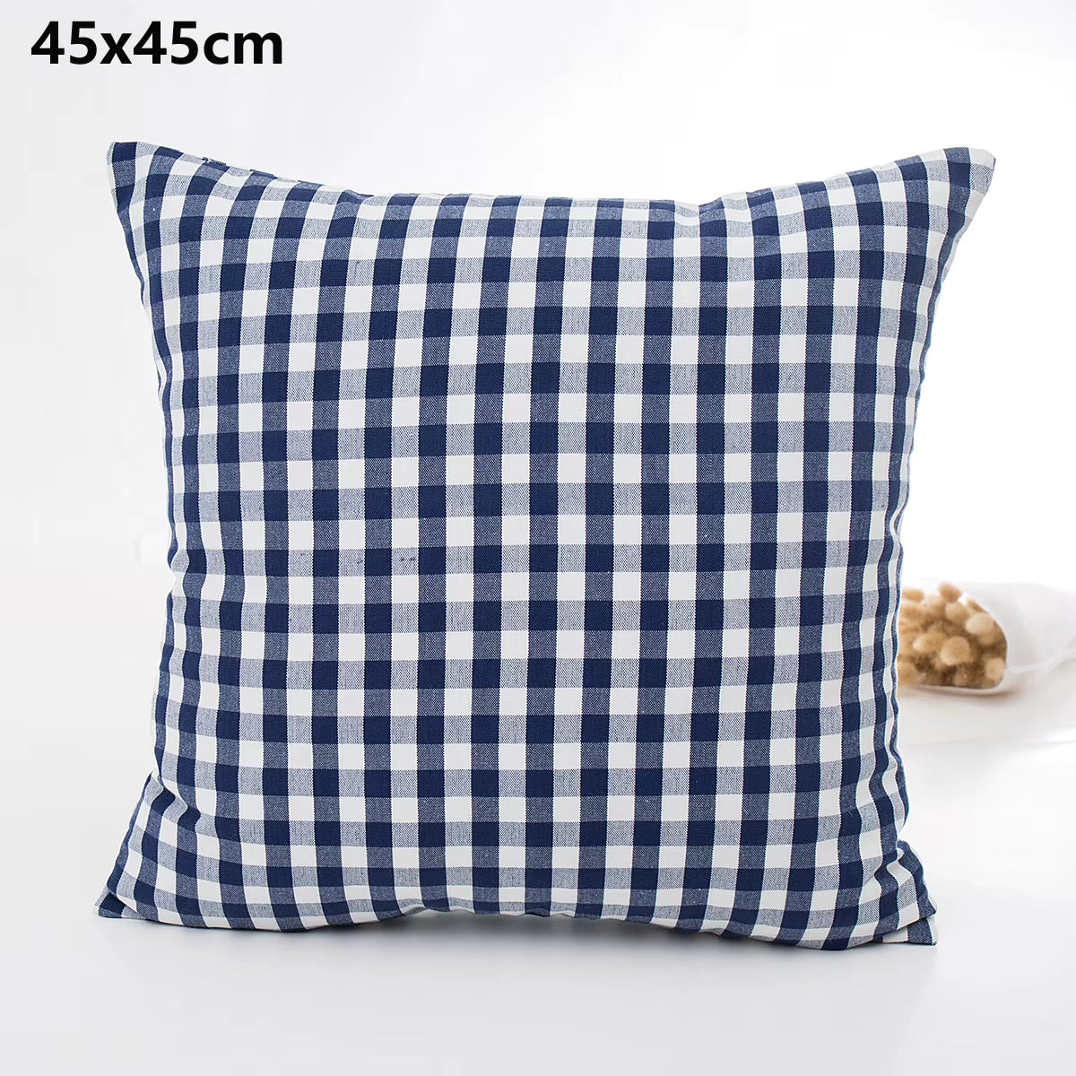 Plaid Sofa Cushion Cover 30X50/45X45CM Blue Red Coffee Orange Strip Home Hotel Office Couch Seat Decor Waist Throw Pillow Case