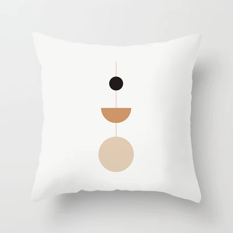 Brand New Nordic Simple Abstract Line Drawings Cushion Cases Morandi Decorative Pillows Case Modern Livingroom Sofa Throw Pillow