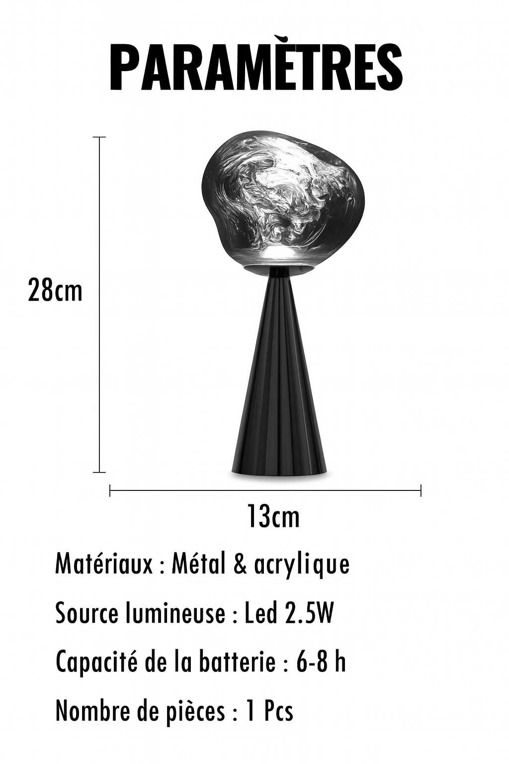 Lampe de chevet « Melting »