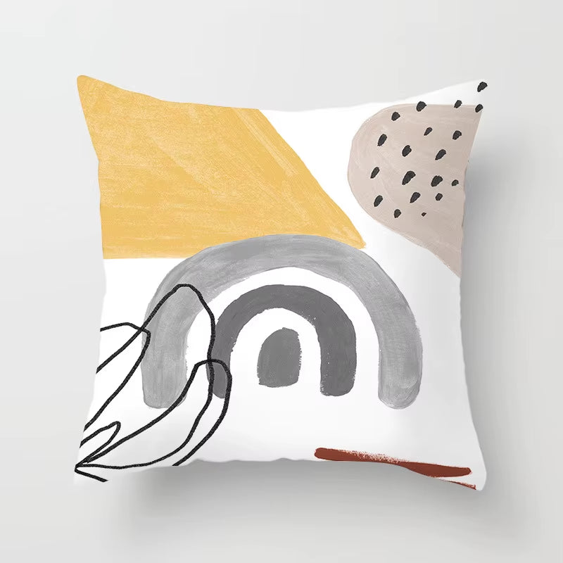 Brand New Nordic Simple Abstract Line Drawings Cushion Cases Morandi Decorative Pillows Case Modern Livingroom Sofa Throw Pillow