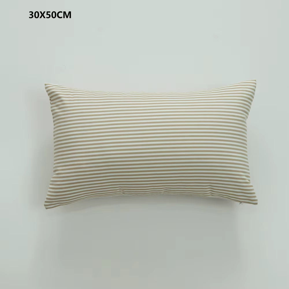 Plaid Sofa Cushion Cover 30X50/45X45CM Blue Red Coffee Orange Strip Home Hotel Office Couch Seat Decor Waist Throw Pillow Case