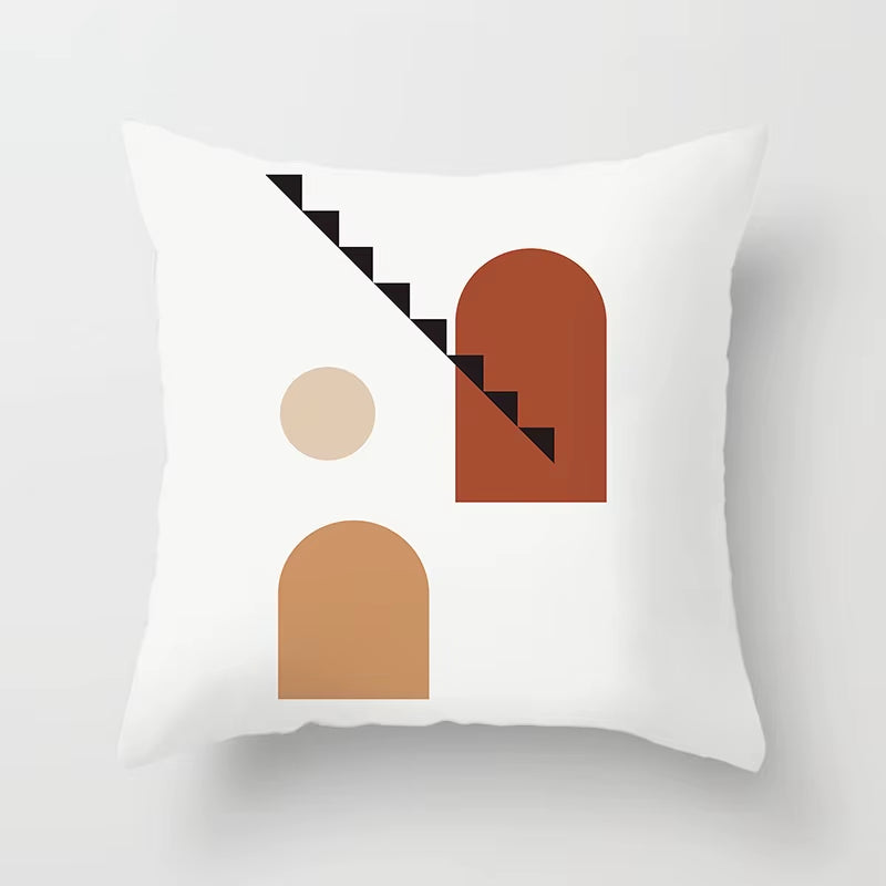 Brand New Nordic Simple Abstract Line Drawings Cushion Cases Morandi Decorative Pillows Case Modern Livingroom Sofa Throw Pillow