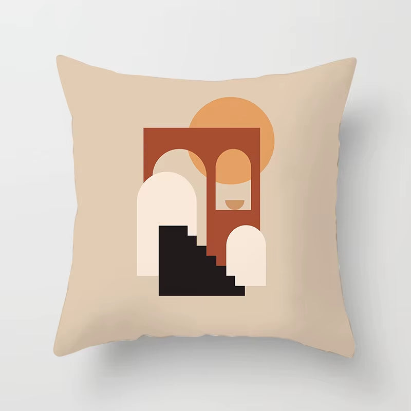 Brand New Nordic Simple Abstract Line Drawings Cushion Cases Morandi Decorative Pillows Case Modern Livingroom Sofa Throw Pillow