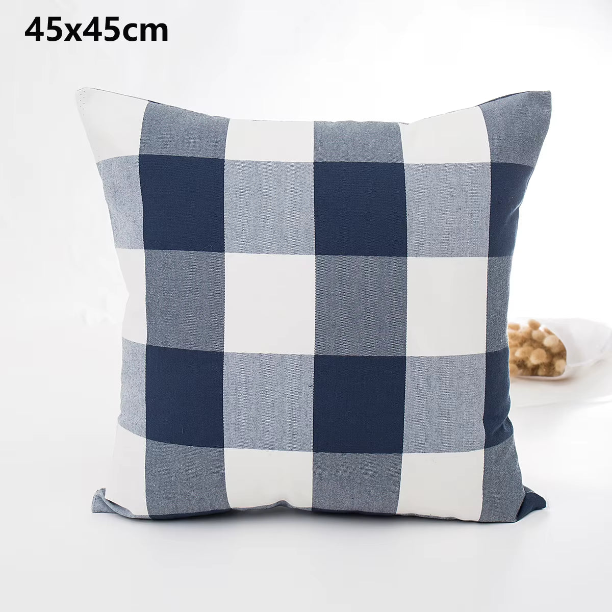Plaid Sofa Cushion Cover 30X50/45X45CM Blue Red Coffee Orange Strip Home Hotel Office Couch Seat Decor Waist Throw Pillow Case