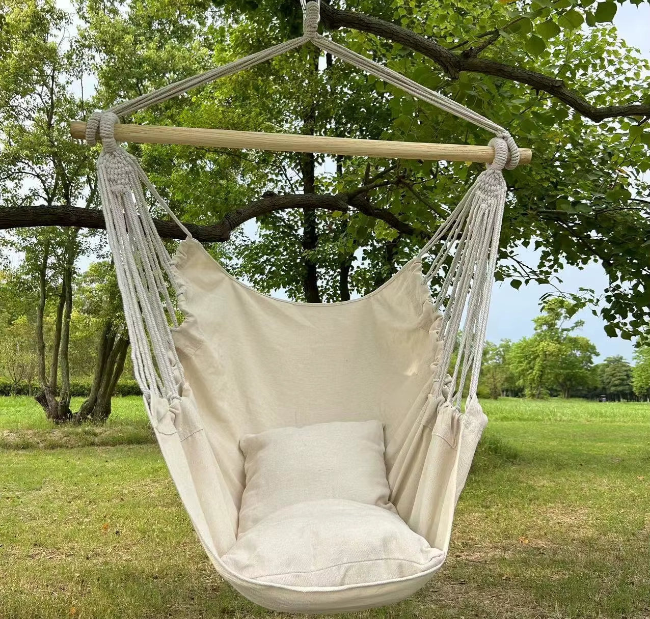1Pc Leisure Fabric Hammock Chair Outdoor Swing Chair Hammock Dormitory Hammock Chair anti Rollover Hammock with Storage Bag