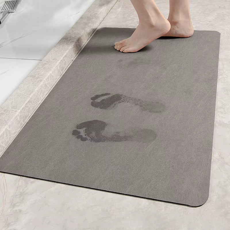 Bathroom Mat Absorbent Diatomite Bathroom Rug Foot Mat Quickly Drying Floor Mat Oilproof Kitchen Mat Non-Slip Bath Rug Doormat