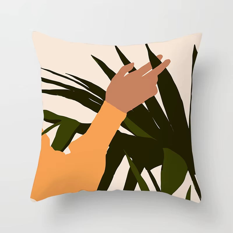 Brand New Nordic Simple Abstract Line Drawings Cushion Cases Morandi Decorative Pillows Case Modern Livingroom Sofa Throw Pillow