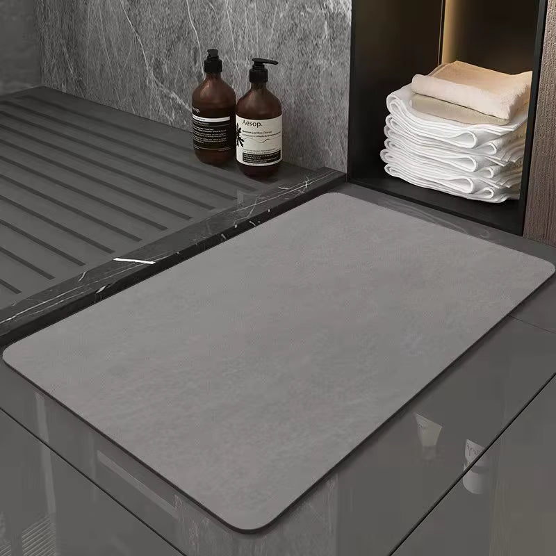 Bathroom Mat Absorbent Diatomite Bathroom Rug Foot Mat Quickly Drying Floor Mat Oilproof Kitchen Mat Non-Slip Bath Rug Doormat