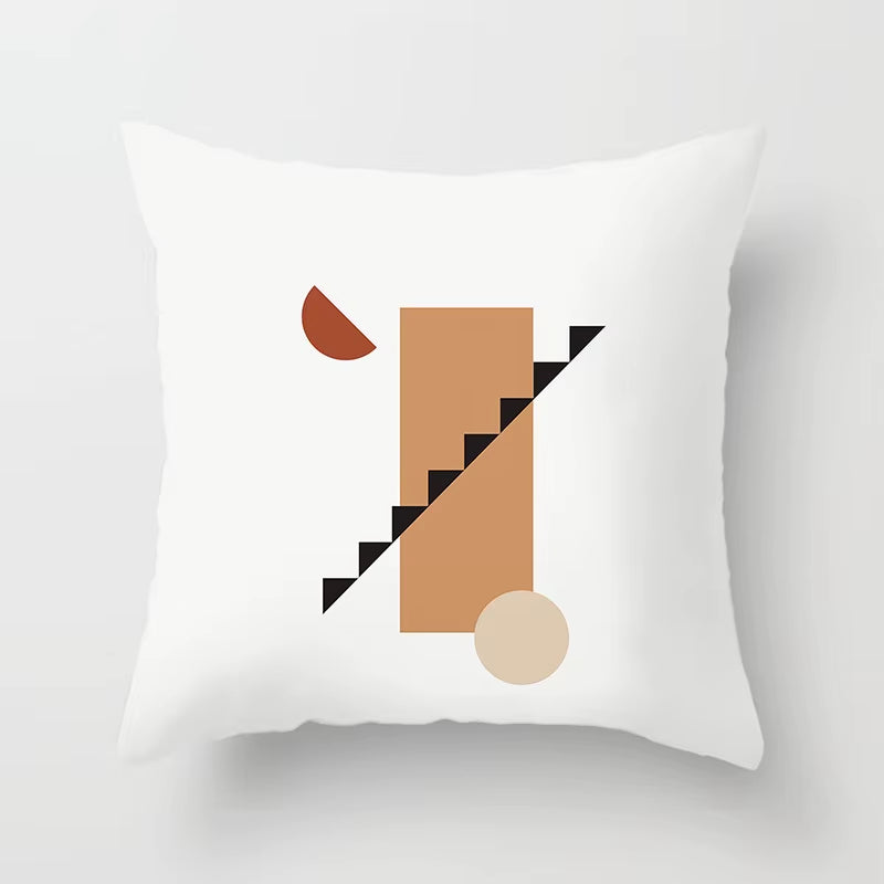 Brand New Nordic Simple Abstract Line Drawings Cushion Cases Morandi Decorative Pillows Case Modern Livingroom Sofa Throw Pillow